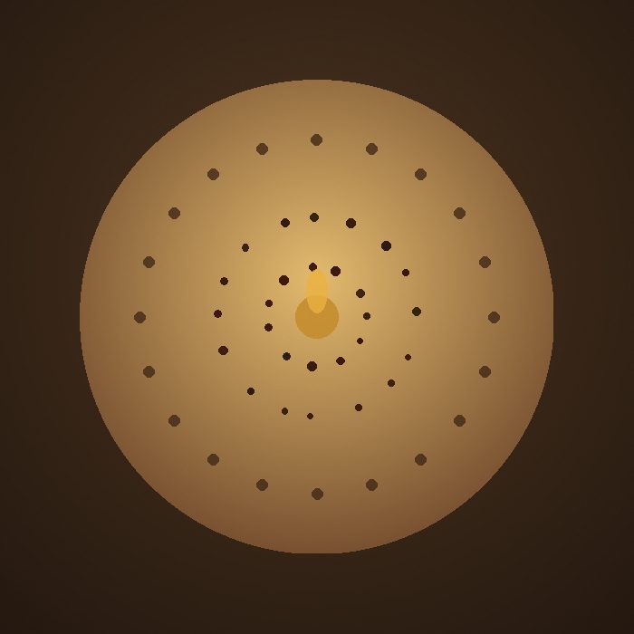 Decorative diya-style cow dung cake with rim pattern